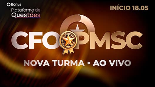 CFO PMSC 2026 | Turma exclusiva AO VIVO + Turma de Elite + Questões