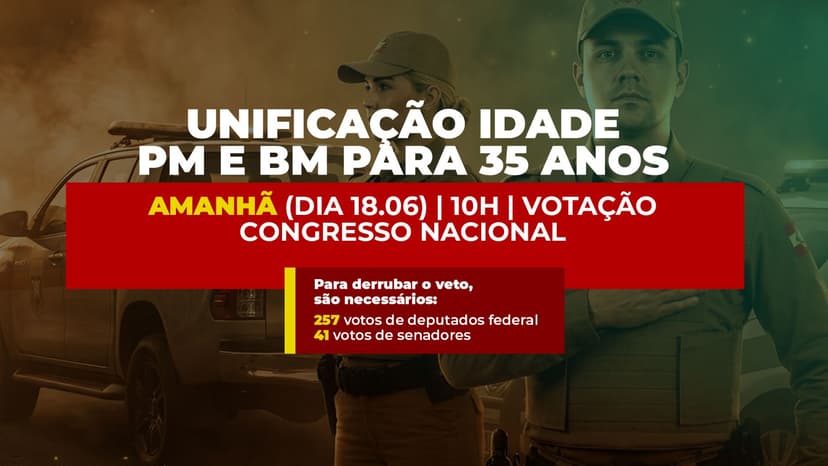 Congresso vota projeto sobre idade máxima em concursos policiais
