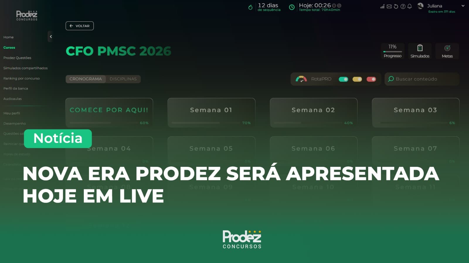 Nova era Prodez será apresentada hoje em live